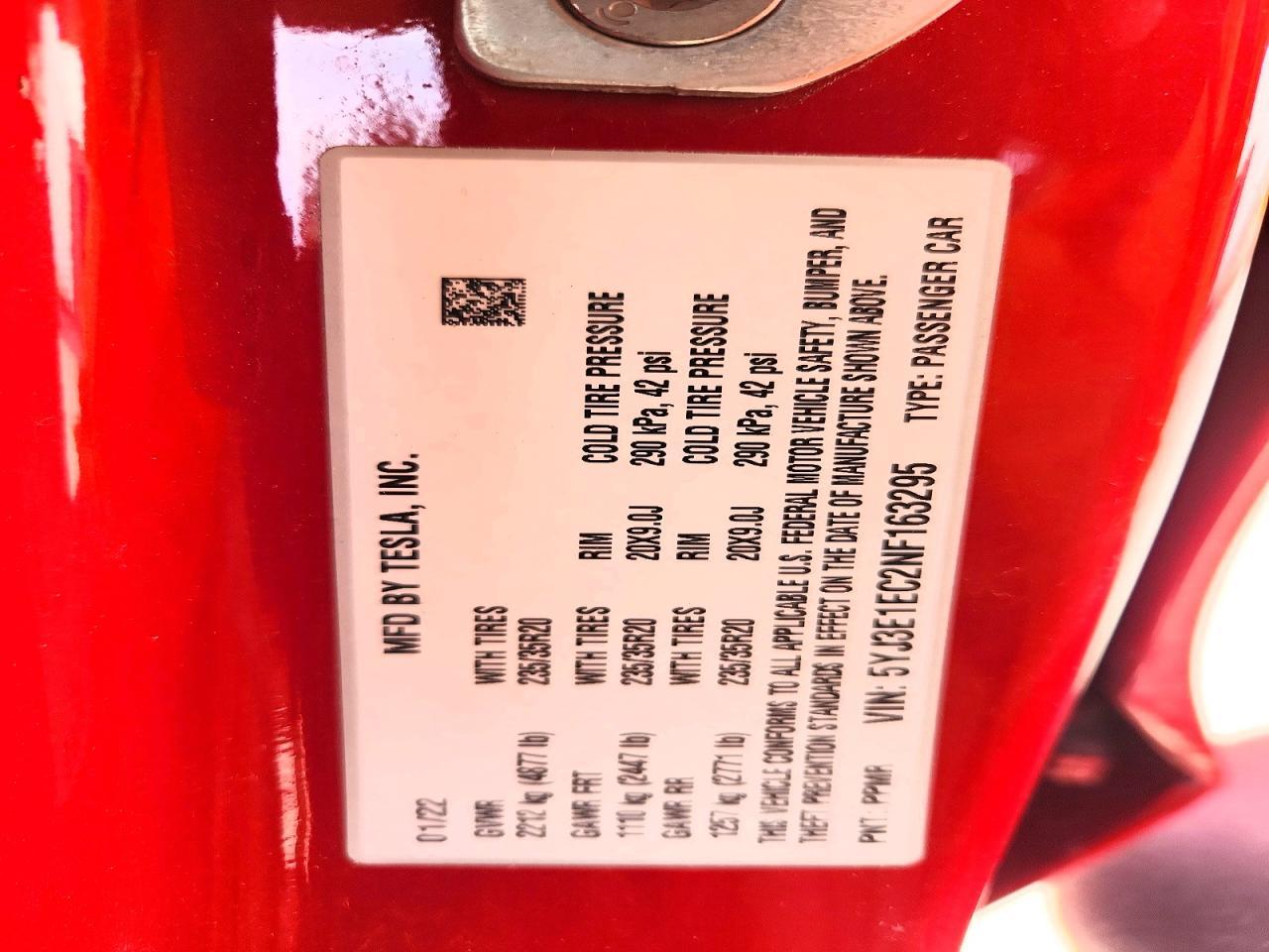 Tesla Model 3 2022 Red